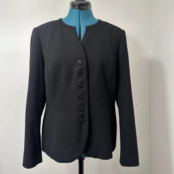 Talbots Jackets & Blazers - Talbot Petite Black Pure Wool Lined Italian Fabric Blazer Jacket Size 10P